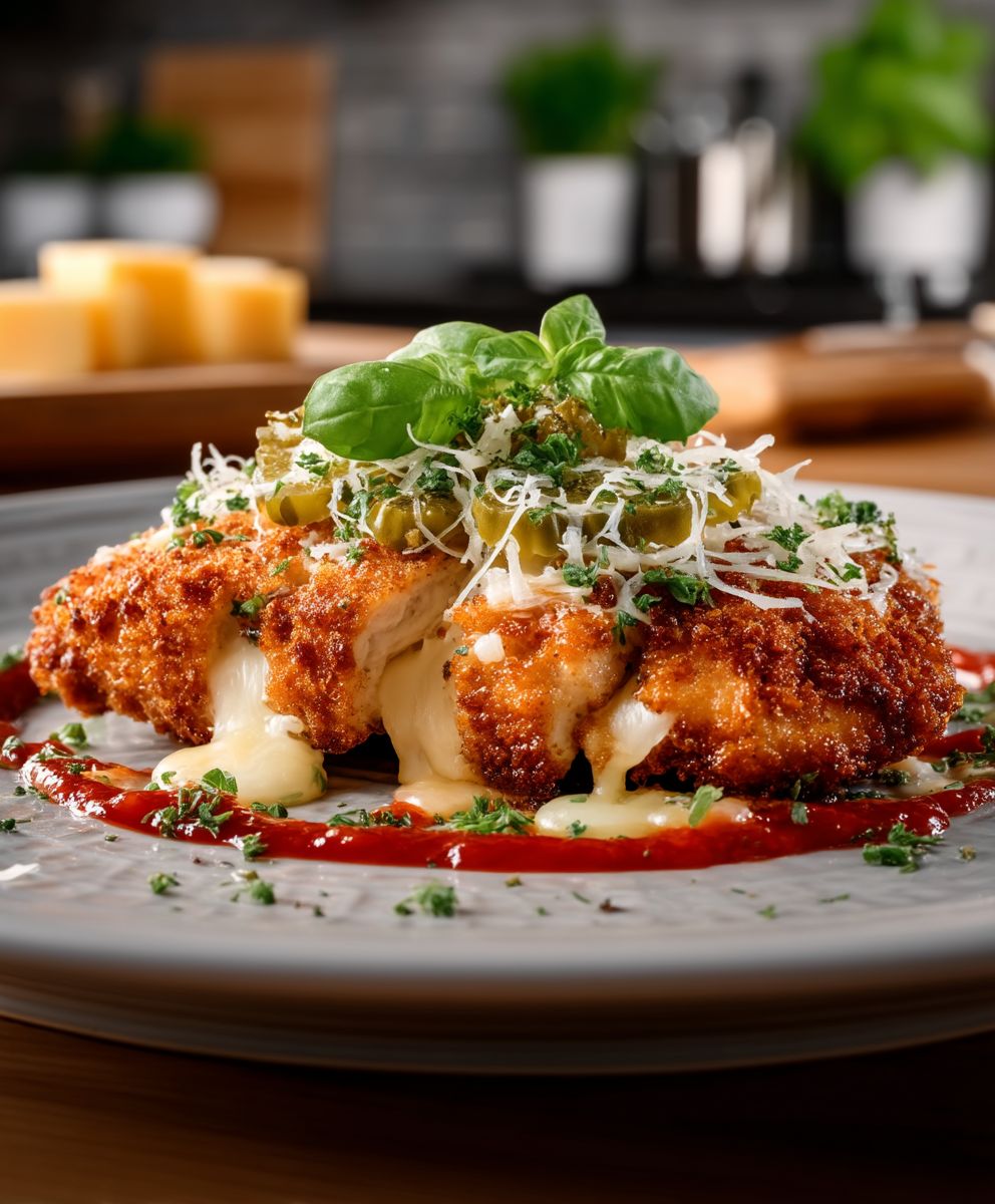 Das beste knusprige Hähnchen mit Dillgurken und Parmesan (einfaches Rezept!) image 2