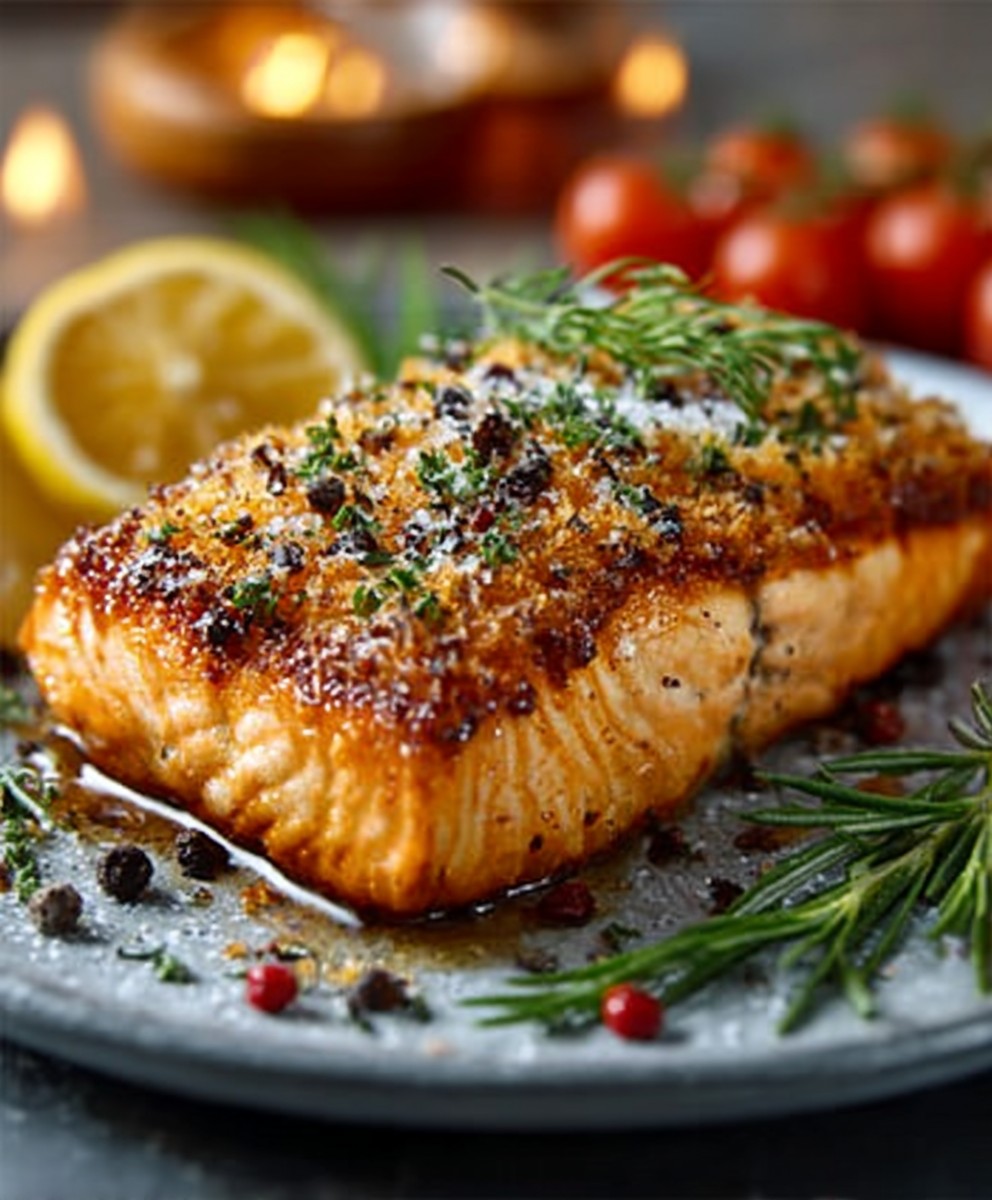 Ein eleganter, knuspriger Parmesan-Lachsauflauf für ein wohltuendes Abendessen image 2