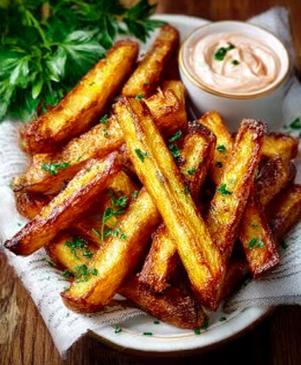 Knusprige Knoblauch-Parmesan-Pommes aus der Heißluftfritteuse – Goldener Herbst-Crunch image 2