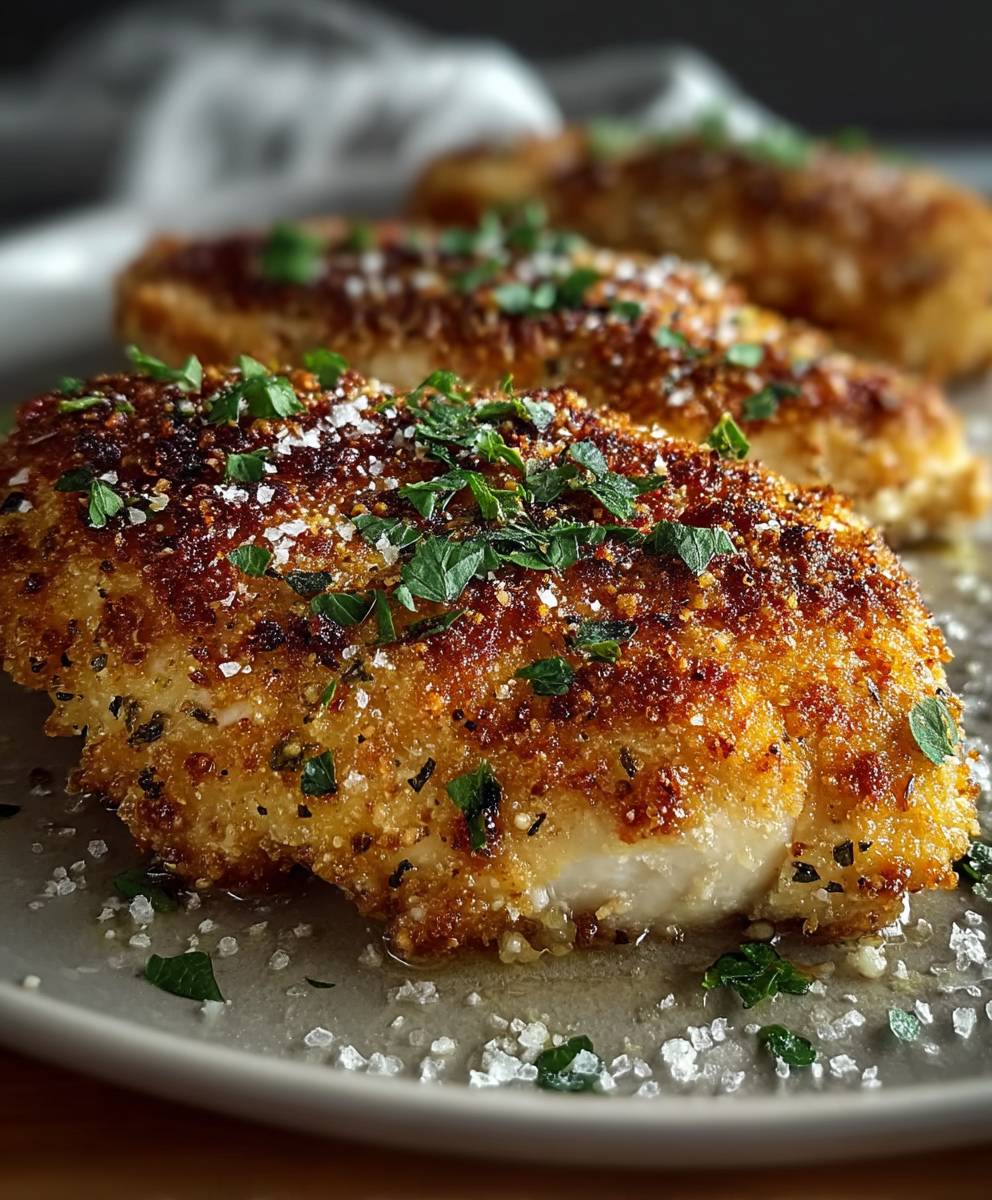 Knuspriges, gebackenes italienisches Parmesan-Hähnchen image 2