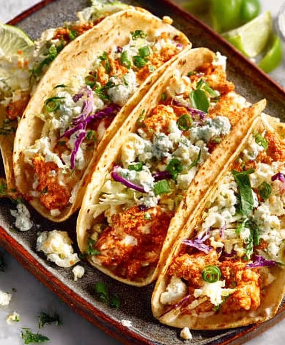 Köstliche knusprige Buffalo Chicken Tacos für den Spieltag image 2