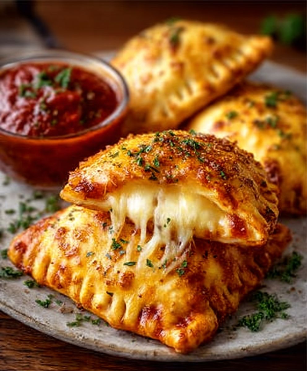 Bereiten Sie leckere Käse-Pizzataschen für den schnellen Snack zu image 2