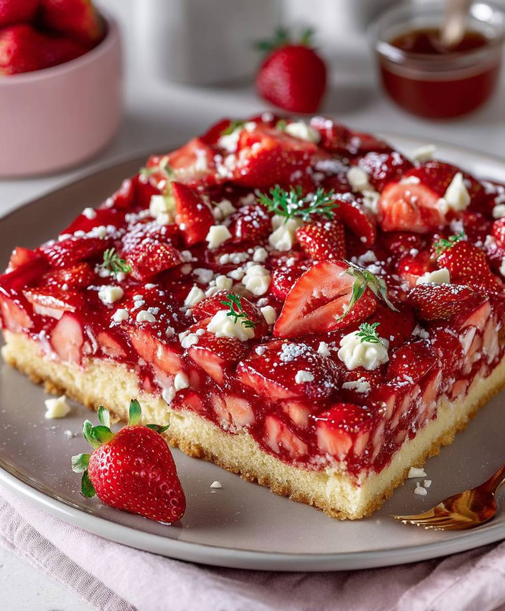 zerbröselter Erdbeerkuchen image 2