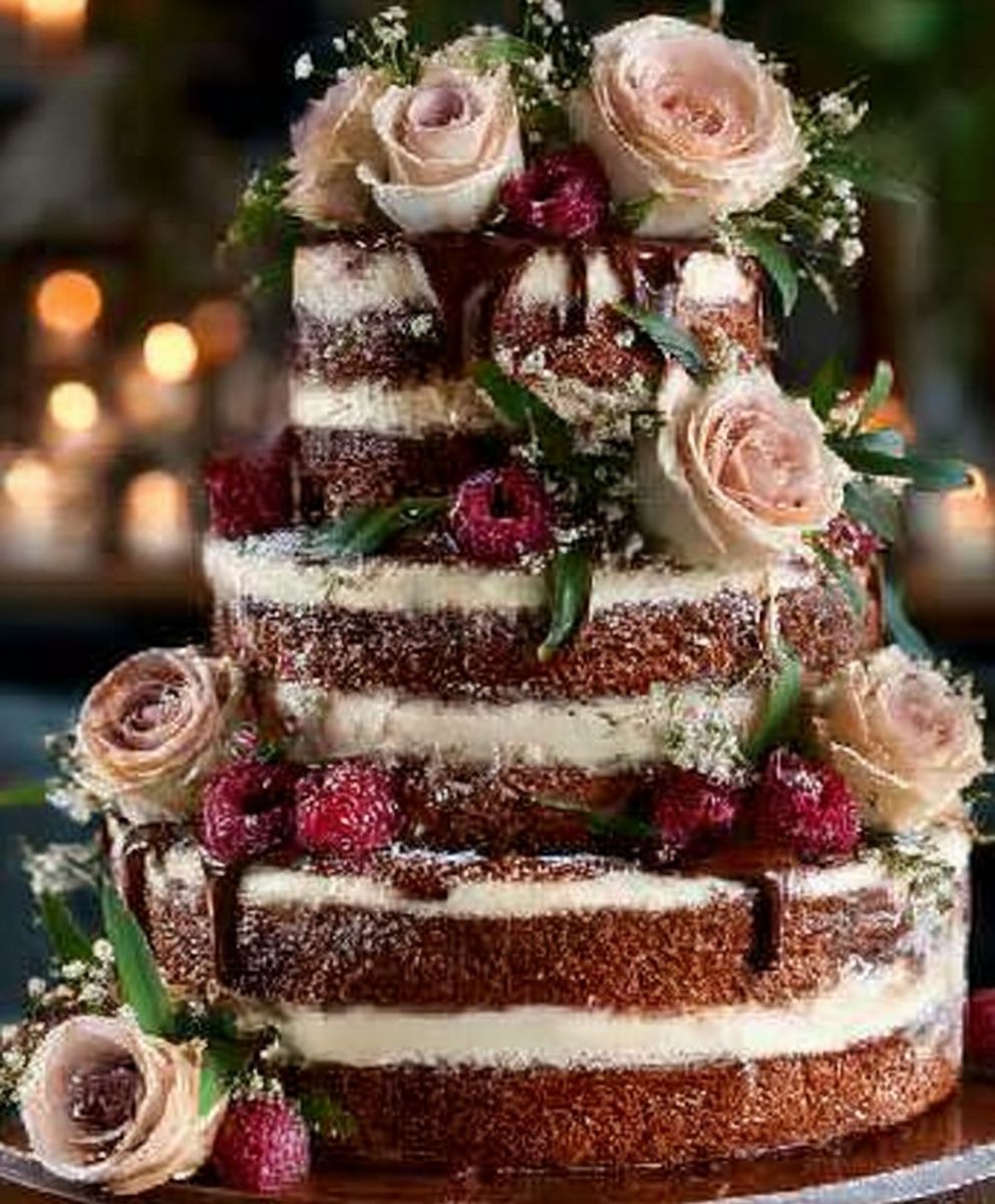 30 wunderschöne Ideen für Naked Wedding Cakes image 2
