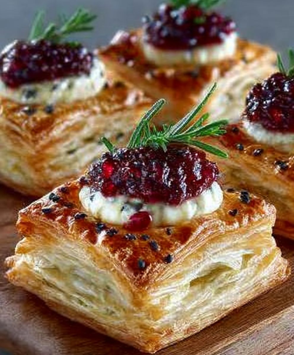 Blätterteig Häppchen mit Camembert Einfaches Fingerfood Rezept Für Gäste image 2