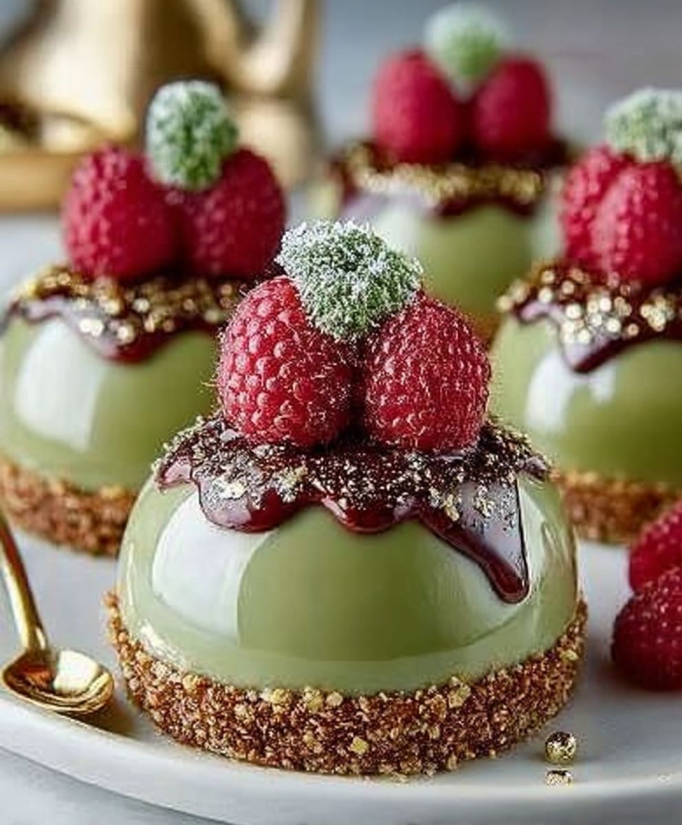 Chocolate Raspberry Cheesecake Domes image 2