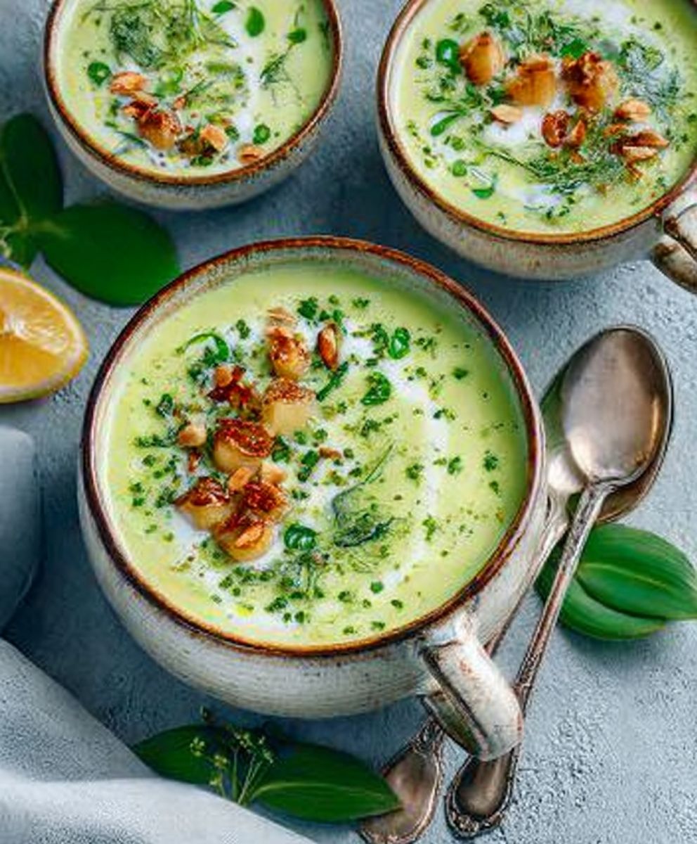 Cremige Bärlauchsuppe mit Kartoffeln (Einfach & Vegan) image 2