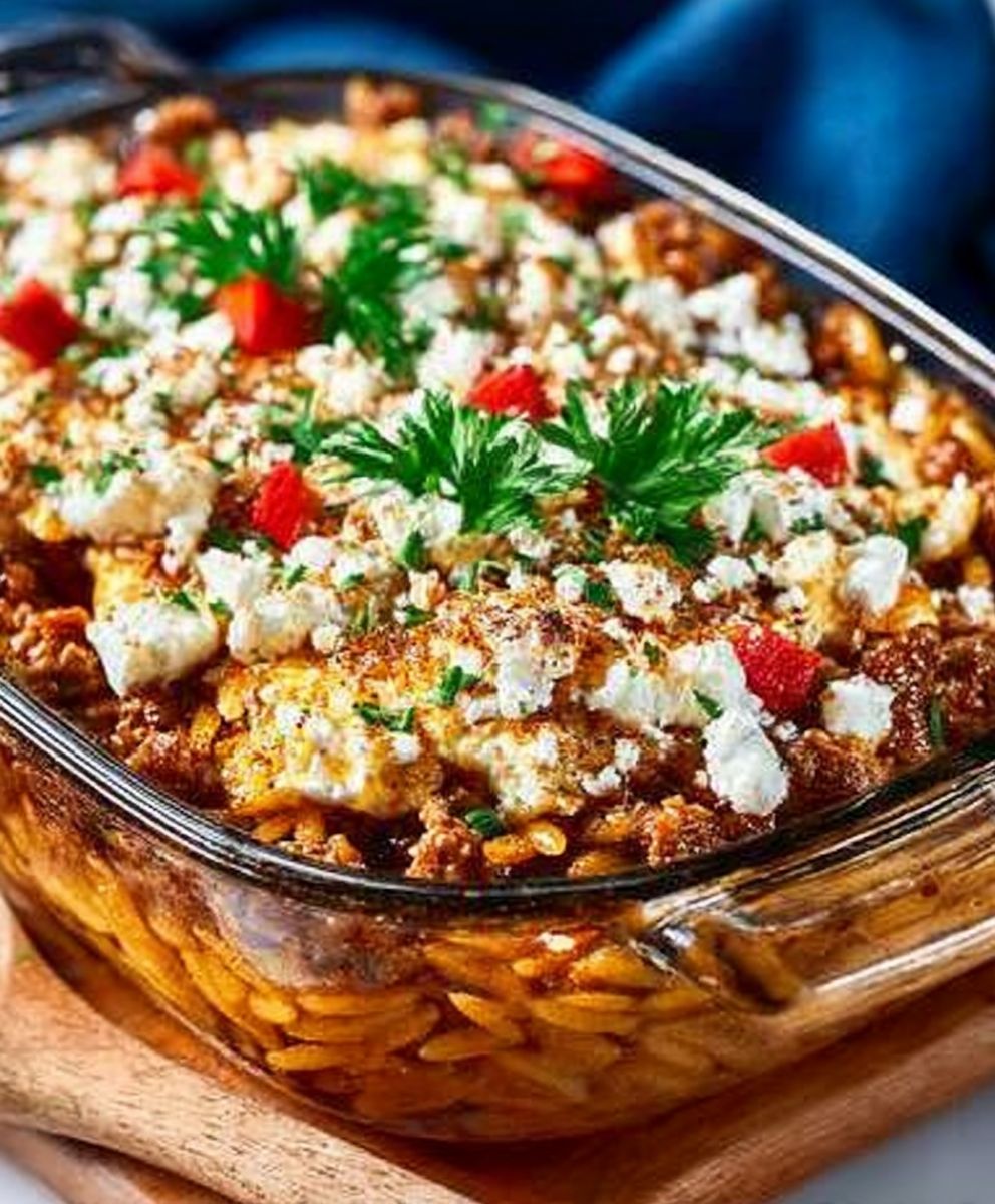 Griechischer Kritharaki-Hackauflauf mit Feta – Günstige Abendessen Rezepte image 2