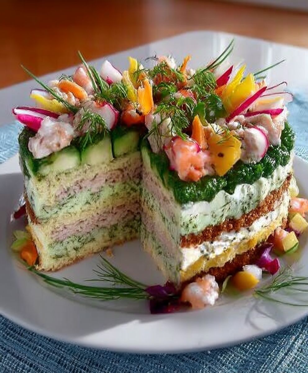 Swedish Smörgåstårta Savory Sandwich Cake image 2
